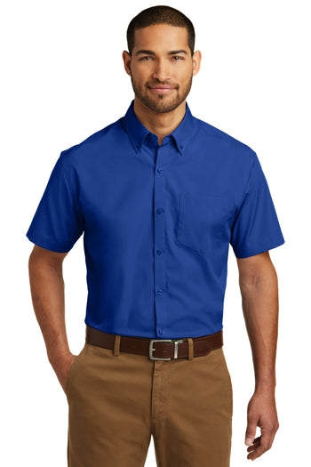 Port Authority - Short Sleeve Carefree Poplin Shirt. W101