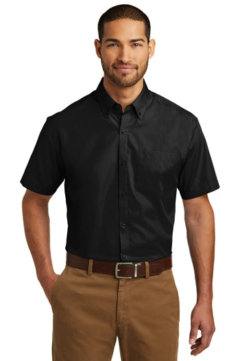 Port Authority - Short Sleeve Carefree Poplin Shirt. W101