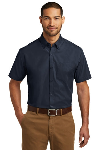 Port Authority - Short Sleeve Carefree Poplin Shirt. W101
