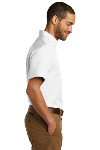 Port Authority - Short Sleeve Carefree Poplin Shirt. W101