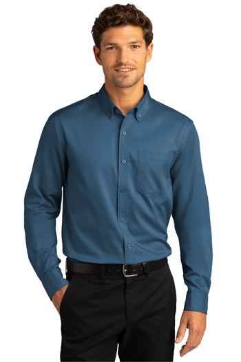 Port Authority - Long Sleeve SuperPro React™ Twill Shirt. W808