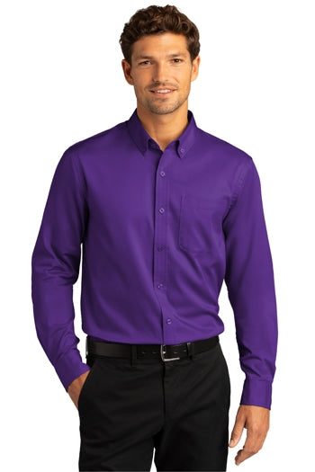 Port Authority - Long Sleeve SuperPro React™ Twill Shirt. W808