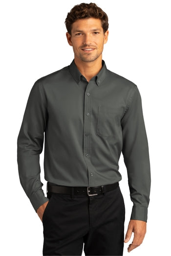 Port Authority - Long Sleeve SuperPro React™ Twill Shirt. W808