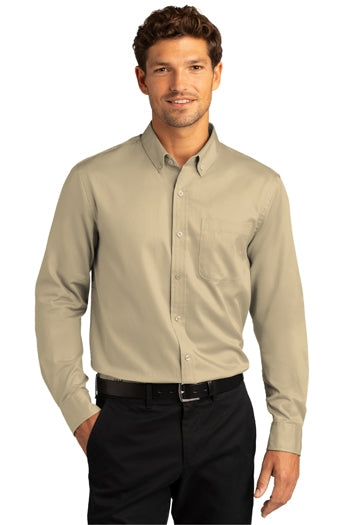Port Authority - Long Sleeve SuperPro React™ Twill Shirt. W808