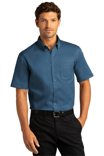 Port Authority - Short Sleeve SuperPro React™Twill Shirt. W809
