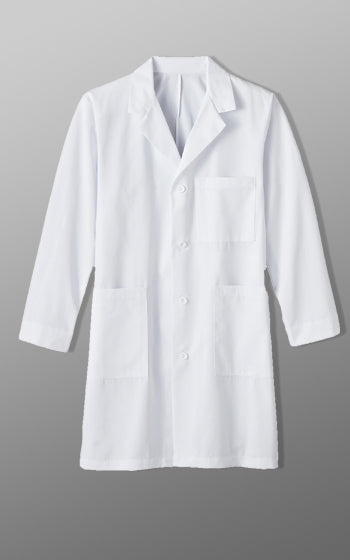 ** NO IPAD POCKET ** White Swan META - Men's 38" Twill Lab Coat. 1963