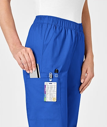 WonderWink - WonderWORK Women's Pull-On Cargo Scrub Pants - PETITE. 501P