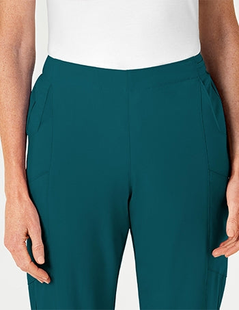 WonderWink - W123 Women's Flat Front Double Cargo Scrub Pants - TALL. 5155T