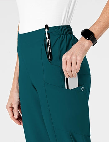 WonderWink - W123 Women's Flat Front Double Cargo Scrub Pants - TALL. 5155T