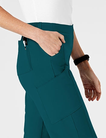 WonderWink - W123 Women's Flat Front Double Cargo Scrub Pants - TALL. 5155T