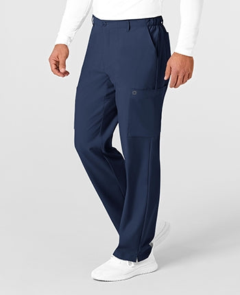 WonderWink - W123 Men's Flat Front Cargo Pocket Scrub Pants - SHORT. 5355S