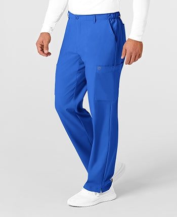 WonderWink - W123 Men's Flat Front Cargo Pocket Scrub Pants - TALL. 5355T