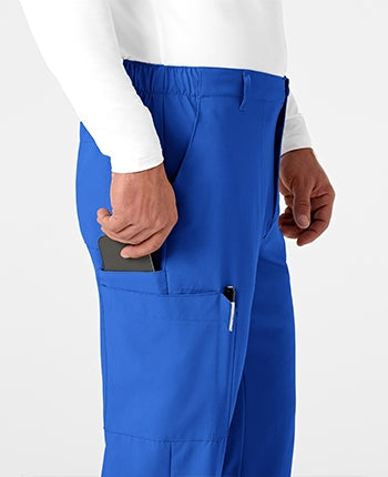 WonderWink - W123 Men's Flat Front Cargo Pocket Scrub Pants - TALL. 5355T