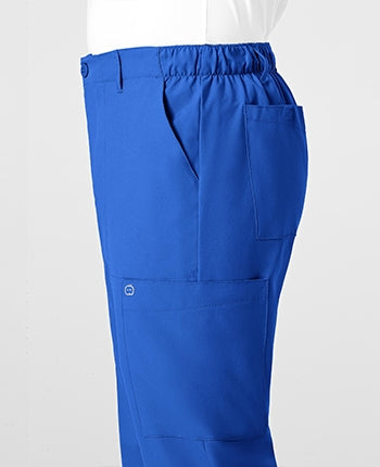 WonderWink - W123 Men's Flat Front Cargo Pocket Scrub Pants - TALL. 5355T