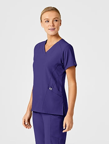 WonderWink - W123 Women's Stylized V-neck Scrub Top. 6155