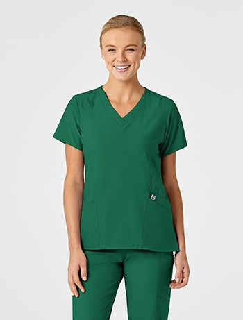 WonderWink - W123 Women's Stylized V-neck Scrub Top. 6155