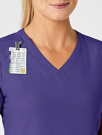 WonderWink - W123 Women's Stylized V-neck Scrub Top. 6155