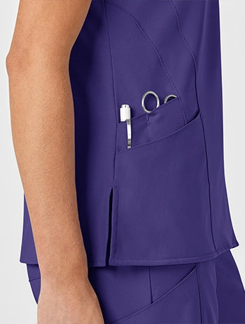 WonderWink - W123 Women's Stylized V-neck Scrub Top. 6155