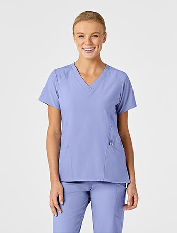 WonderWink - W123 Women's Stylized V-neck Scrub Top. 6155