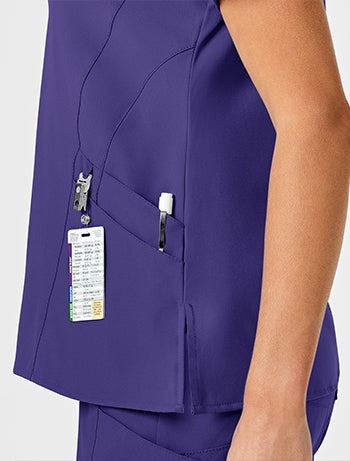 WonderWink - W123 Women's Stylized V-neck Scrub Top. 6155