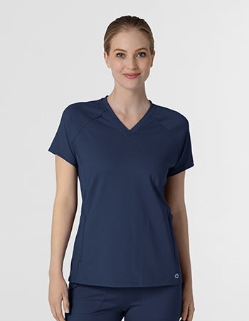 WonderWink - RENEW Knit Women's Flex-n-Reach V-Neck Raglan Scrub Top. 6259