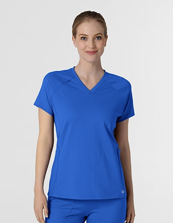 WonderWink - RENEW Knit Women's Flex-n-Reach V-Neck Raglan Scrub Top. 6259