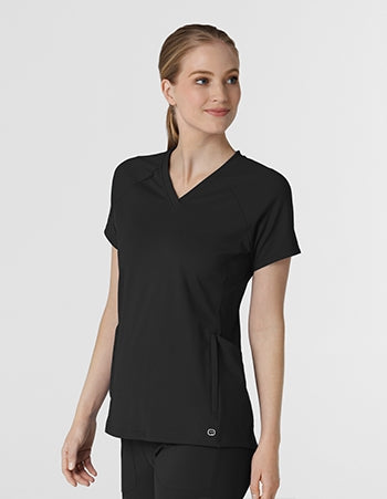 WonderWink - RENEW Knit Women's Flex-n-Reach V-Neck Raglan Scrub Top. 6259