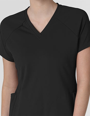 WonderWink - RENEW Knit Women's Flex-n-Reach V-Neck Raglan Scrub Top. 6259