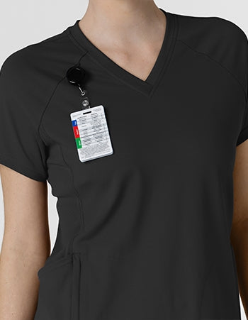 WonderWink - RENEW Knit Women's Flex-n-Reach V-Neck Raglan Scrub Top. 6259
