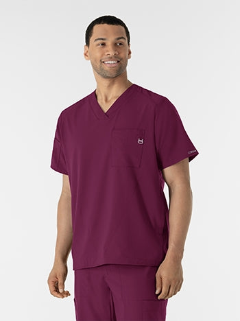 WonderWink - W123 Men's V-neck Scrub Top. 6355
