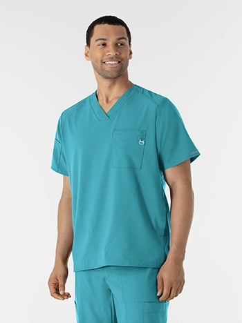 WonderWink - W123 Men's V-neck Scrub Top. 6355