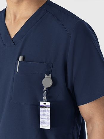 WonderWink - W123 Men's V-neck Scrub Top. 6355