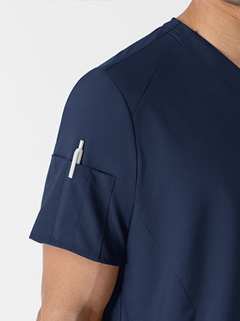 WonderWink - W123 Men's V-neck Scrub Top. 6355