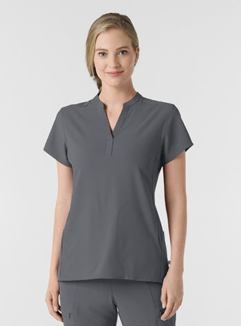 WonderWink - RENEW Women's Mandarin Collar Scrub Top. 6734