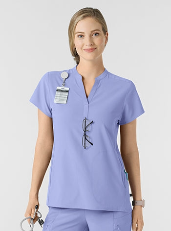 WonderWink - RENEW Women's Mandarin Collar Scrub Top. 6734