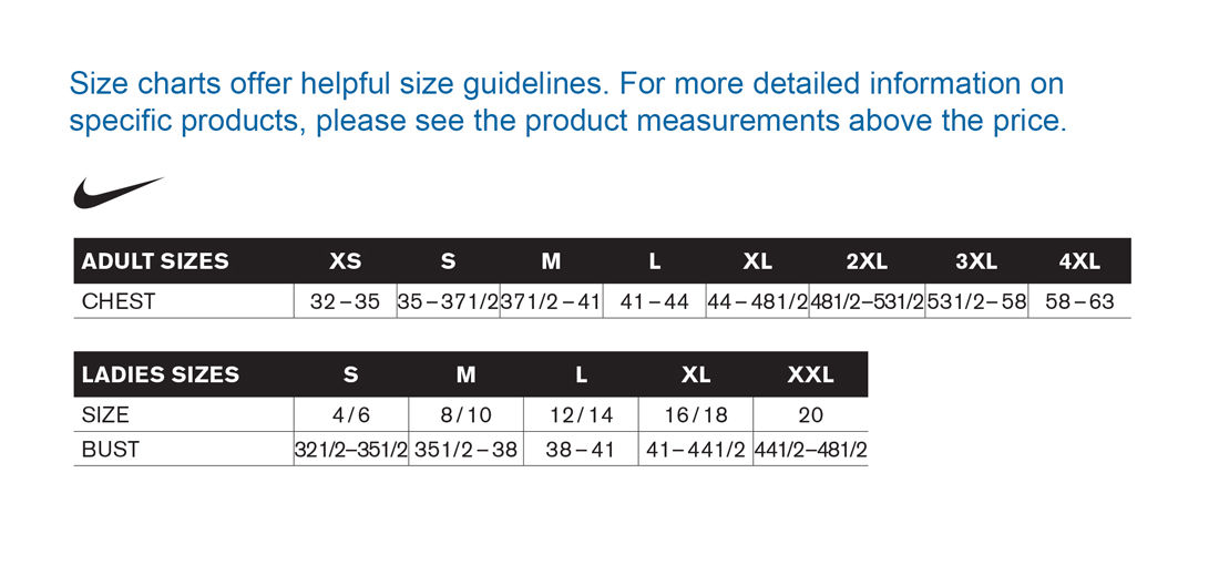 Nike Men S Big And Size Chart