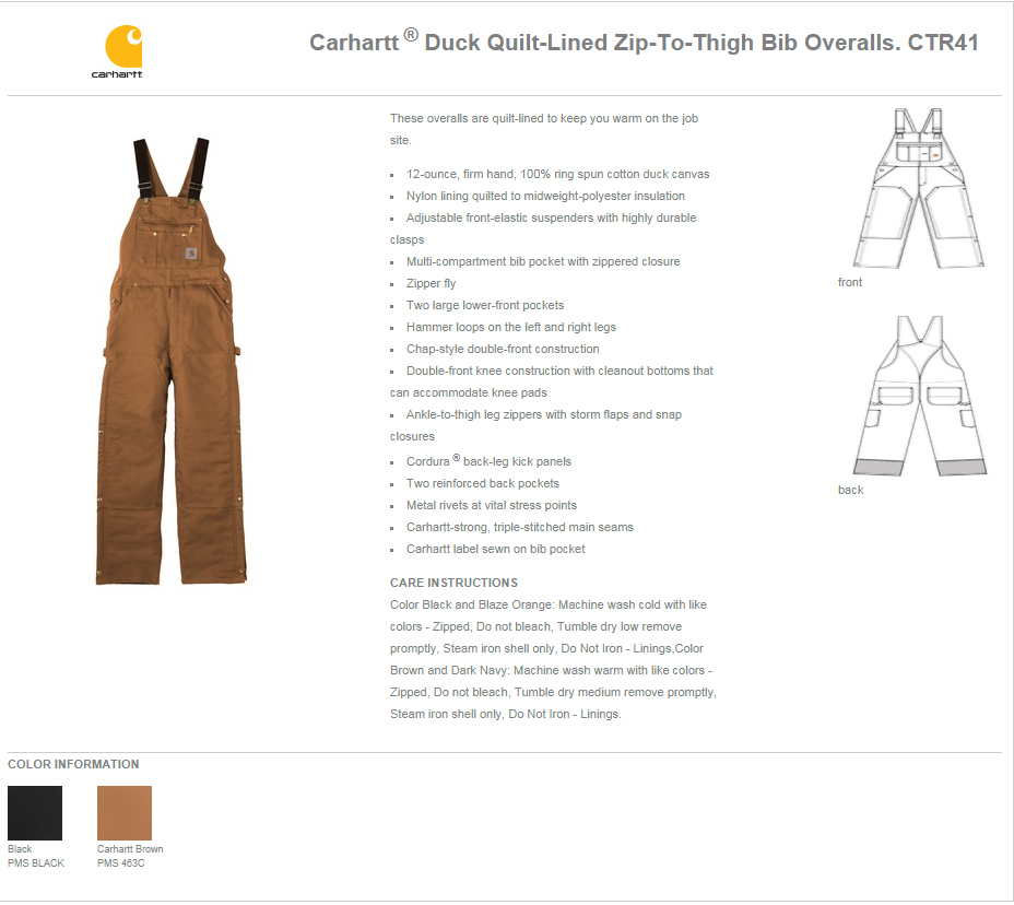 How To Measure For Carhartt Bibs