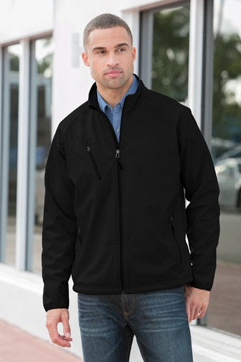 Port Authority Tall Textured Soft Shell Jacket XLT - Black
